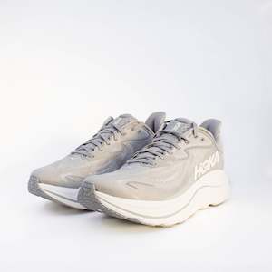 Wide Mens Running Shoes: Hoka Clifton 10 (2E Wide) Mens Stellar Grey/Stardust