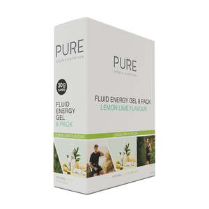 Pure Sports Nutrition: Pure Fluid Energy Gel - Lemon Lime - 8 Pack