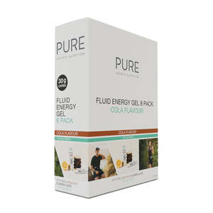 Pure Fluid Energy Gel - Cola + Caffeine - 8 Pack