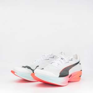 Road Racing: Puma Fast-R Nitro Elite 3 (B Standard) Womens White/Glowing Red/Mint