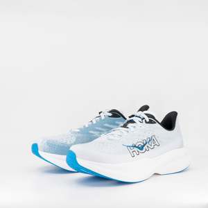 Womens Neutral 1: Hoka Mach 6 (D Wide) Womens Tundra Blue/Raindrop