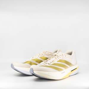 Adidas Adizero Boston 13 (B Standard) Womens Chalk White/Gold Metallic/ Halo Silver