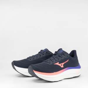 Mizuno Wave Sky 9 (B Standard) Womens Odyssey Grey/Striking Coral/Iris Bloom