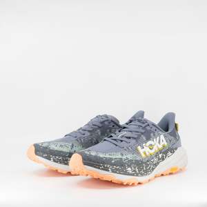 Trail Running: Hoka Speedgoat 6 (D Wide) Womens Grey Skies/Cosmic Grey