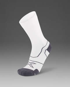 2xu: 2XU Vectr Cushion Crew White/Grey Sock