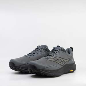 Saucony Peregrine 16 (2E Wide) Mens Carbon/Black