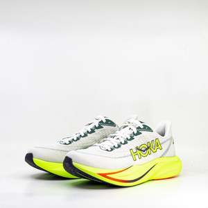 Hoka Mach 7 (2E Wide) Mens Frost/Neon Yuzu