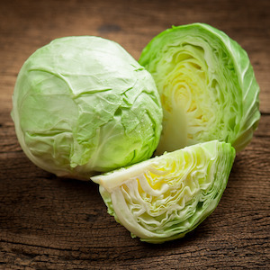 Brussels Sprouts Cabbages: Cabbage Fresh NZ Half Each*