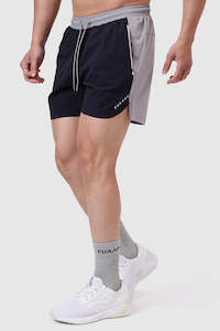 Snap Colourblock Shorts Black