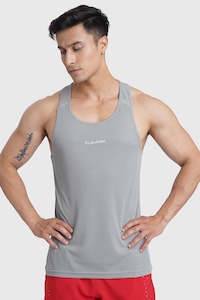 Gym Vest Men: Checks Running Tank Ultimate Grey