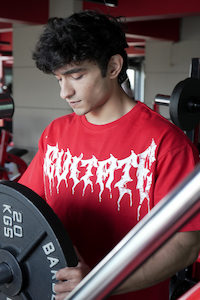 Gym Oversized Tshirts Men: Levitate Oversized T-shirt Red