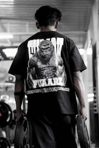 Gym Oversized Tshirts Men: Gorilla Oversized T-shirt Black