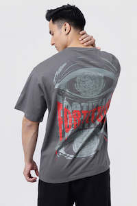 Gym Oversized Tshirts Men: Fortitude Oversized T-shirt Dark Grey