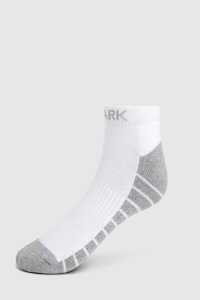 Accessories: Legacy Ankle Socks White/Grey