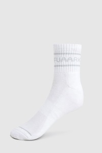 Accessories: Legacy Quarter Socks White/Grey