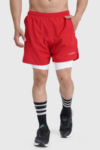 Running Collection: 2 in 1 Laser Shorts Red