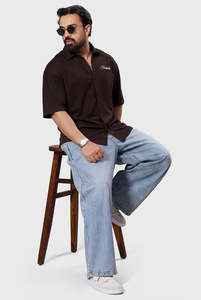Gym Tshirts For Men: Off Duty Oversized Shirt Coffee