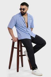 Gym Tshirts For Men: Ashline Oversized Shirt Sky Blue