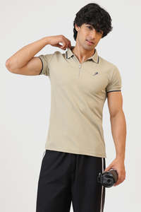 Stride Polo T-shirt Beige