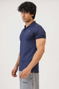 Gym Tshirts For Men: Obsidian Polo T-shirt Navy