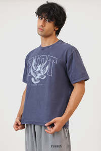 Shadow Washed Oversized T-shirt Navy