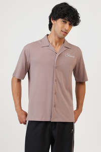 Gym Tshirts For Men: Ashline Oversized Shirt Pastel Brown