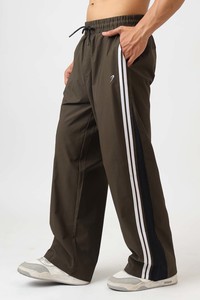 Mens Joggers Track Pants: Glide Loose Tracks Military Green