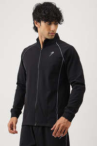 Mens Joggers Track Pants: Track Club Jacket Black
