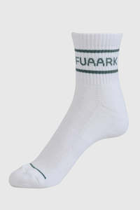 Accessories: Legacy Quarter Socks White/Olive