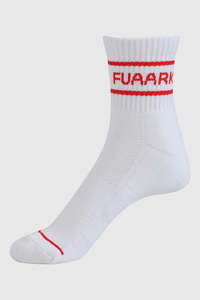 Accessories: Legacy Quarter Socks White/Red