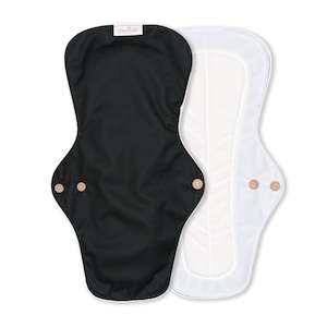 Cloth Pads: Black Reusable Night Pad / Maternity - Single