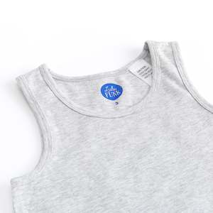 Lulufunk Sleepwear: Light Grey Marle - Bamboo & Organic Cotton Singlet - Lulu Funk