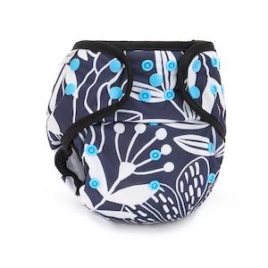 Fudgey Originals Cloth Nappy: Fudgey ORIGINALS 3'n'1 - Monochromatic Flora