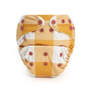 New: Fudgey TRIMS™ 2.0 Pocket Nappy - Golden Gingham