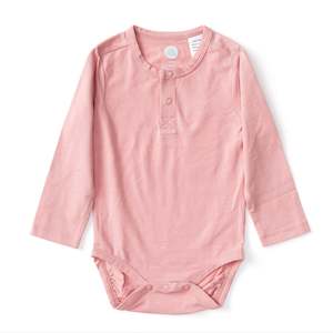 Bamboo & Organic Cotton Baby Bodysuit - Blush