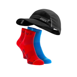 Inov 8: Inov8 Race Elite Cap & 2 Pairs of Trailfly Socks Bundle (Unisex)