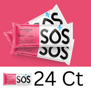 Energy Hydration Drinks: SOS Daily - Vitamin Enhanced Watermelon 24ct Pouch