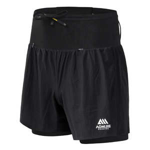 Aonijie Mens 2-n-1 Trail Running Waist Pack Shorts