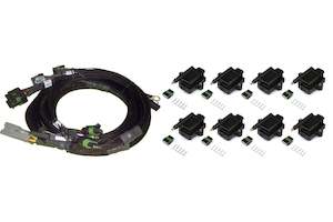 Haltech: HALTECH V8 Ford Small/Big Block 8 x Individual High Output IGN-1A Inductive Coil and Harness Kit