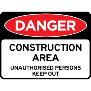 Products: Danger - Construction Area