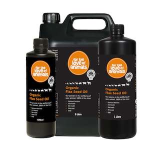 For The Love Of Animals: Organic Flax Seed Oil for Animals