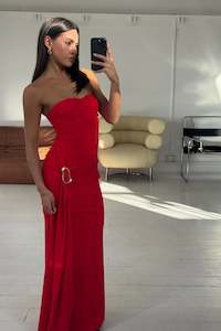 Rentals: BRONZE SNAKE SHOP -KELLY MAXI DRESS CHERRY