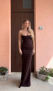 Ball: HNTR THE LABLE - LOUIE GOWN BROWN