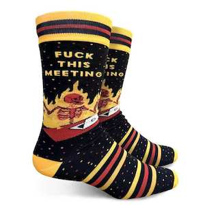 Mens Socks: Fuck This Meeting Men's Socks