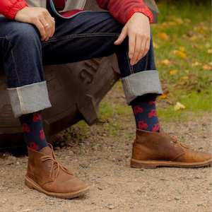Mens Socks: Men's Tractor Bamboo Crew Sock