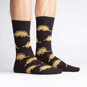 Mens Socks: Sock It To Me - Men's Crew Socks - Tacosaurus