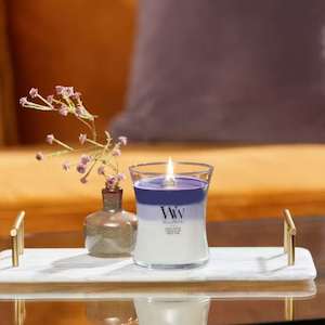 Gifts For Teachers: Medium WoodWick Scented Soy Candle - Evening Luxe Trilogy