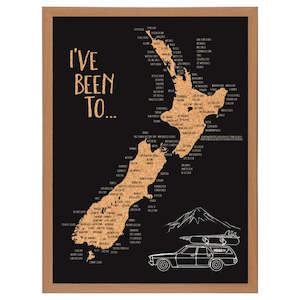 Moana Road - A2 New Zealand Cork Map