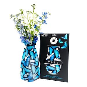 Modgy Vases: Modgy Vase - Blue Morpho Butterfly