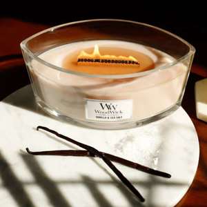 Ellipse WoodWick Scented Soy Candle - Vanilla & Sea Salt